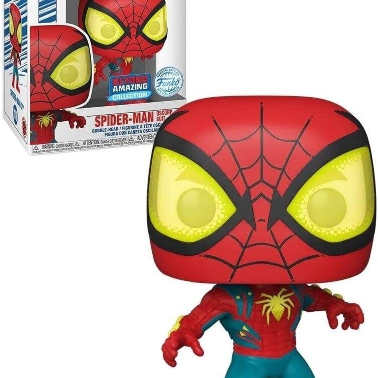 Funko Pop Marvel Spider-Man Oscorp Suit Exclusive Figure 1118 3.62-Inch